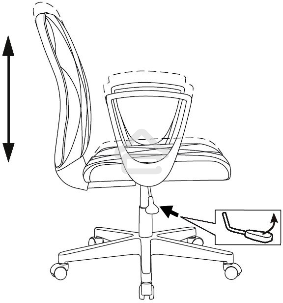 Кресло компьютерное Бюрократ CH-W327 слоновая кость OR-10, эко.кожа, крестов. пластик, пластик белый
