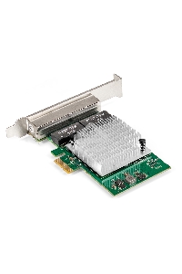 Сетевой адаптер ExeGate EXE-564 (PCI-E x1 v2.0, 4xRJ45, UTP 10/100/1000Mbps, Realtek Chipset RTL8111H+ASM1184e)