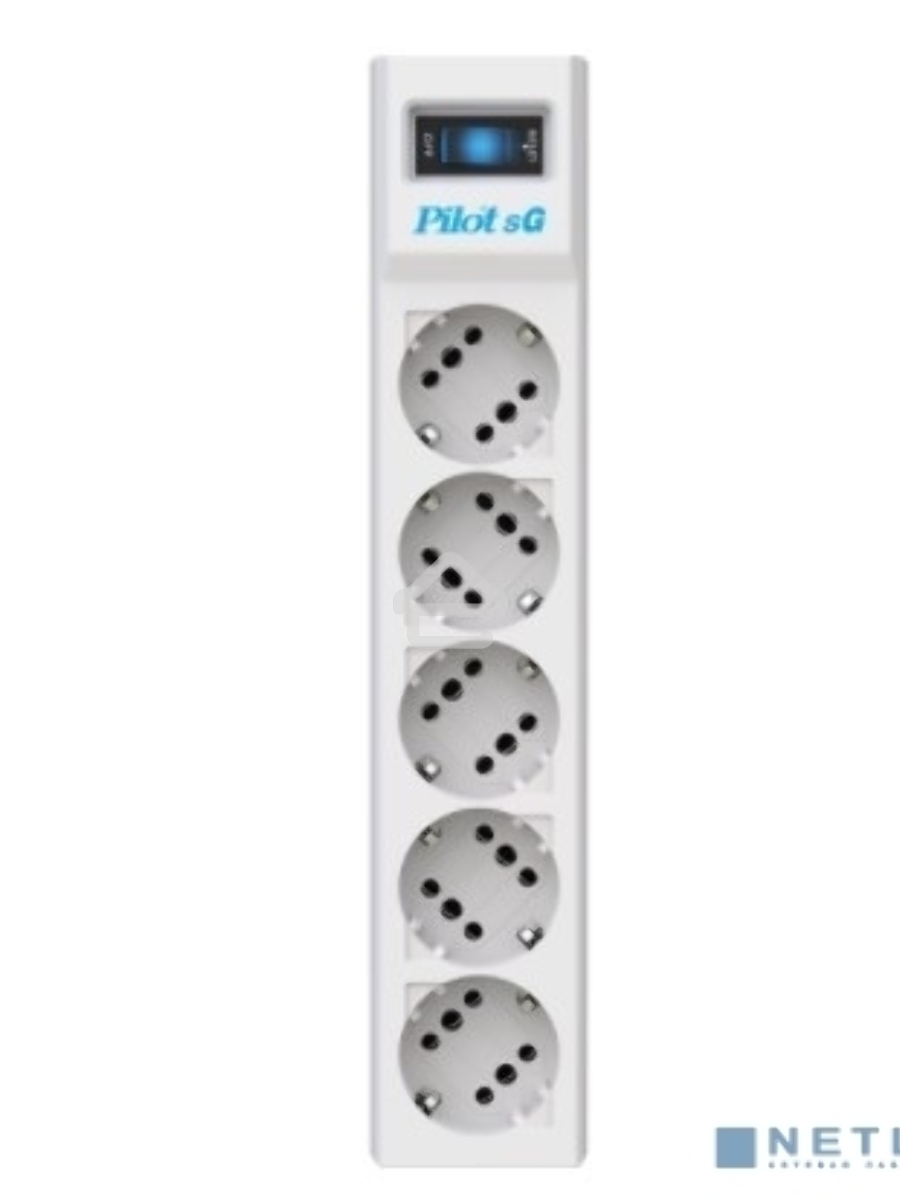 Сетевой фильтр ZIS PILOT Surge protector Pilot SG5 5 outlets (GP), 10A / 2.2kVt, automatic circuit-breaker, 10 m