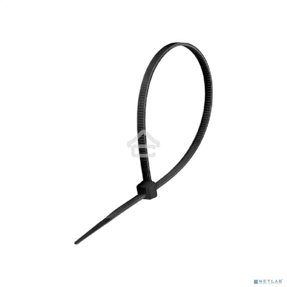 Стяжка (хомут) нейлоновая ExeGate CV66-150x3.6B (нейлон 6.6, 150x3.6 мм, неоткрывающаяся, halogen free, -40°C - +85°C, черная, 100 шт)