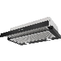 Встраиваемая вытяжка Kuppersberg SLIMDUAL 60 B телескопическая, 60 см, High-Tech, макс. Производительность 650 м3/ч, 3 скорости, механическое управление, светодиодное освещение, два мотора, уровень шума 53 дБ, цвет черный