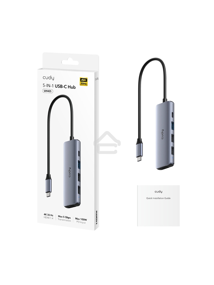 Адаптер 5-IN-1 USB-C Hub with 4K HDMI