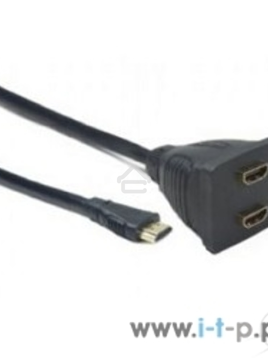 Разветвитель HDMI Cablexpert DSP-2PH4-002, HD19F/2x19F, 1 компьютер => 2 монитора, пасcивный, Full-HD, 3D, 1.4v