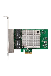 Сетевой адаптер ExeGate EXE-564 (PCI-E x1 v2.0, 4xRJ45, UTP 10/100/1000Mbps, Realtek Chipset RTL8111H+ASM1184e)