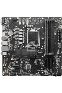 Материнская плата MSI PRO B760M-P DDR5, LGA 1700, Intel B760, 4xDDR5, 4xSATA, 2xM.2, 1xPCIe 4.0 x16, 2xPCIe 3.0 x1, 1xHDMI, 1xDP, 1xVGA, 1x1Gb LAN, 4xUSB-A 2.0, 1xUSB-A 3.2 Gen 1, 1xUSB-C 3.2 Gen 2, 3x3.5 мм, 7.1, mATX