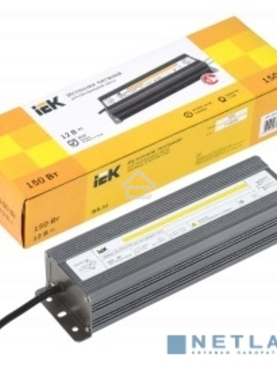 Драйвер LED Iek LSP1-150-12-67-33-PRO ИПСН-PRO 150Вт 12В блок-шнуры IP67 IEK