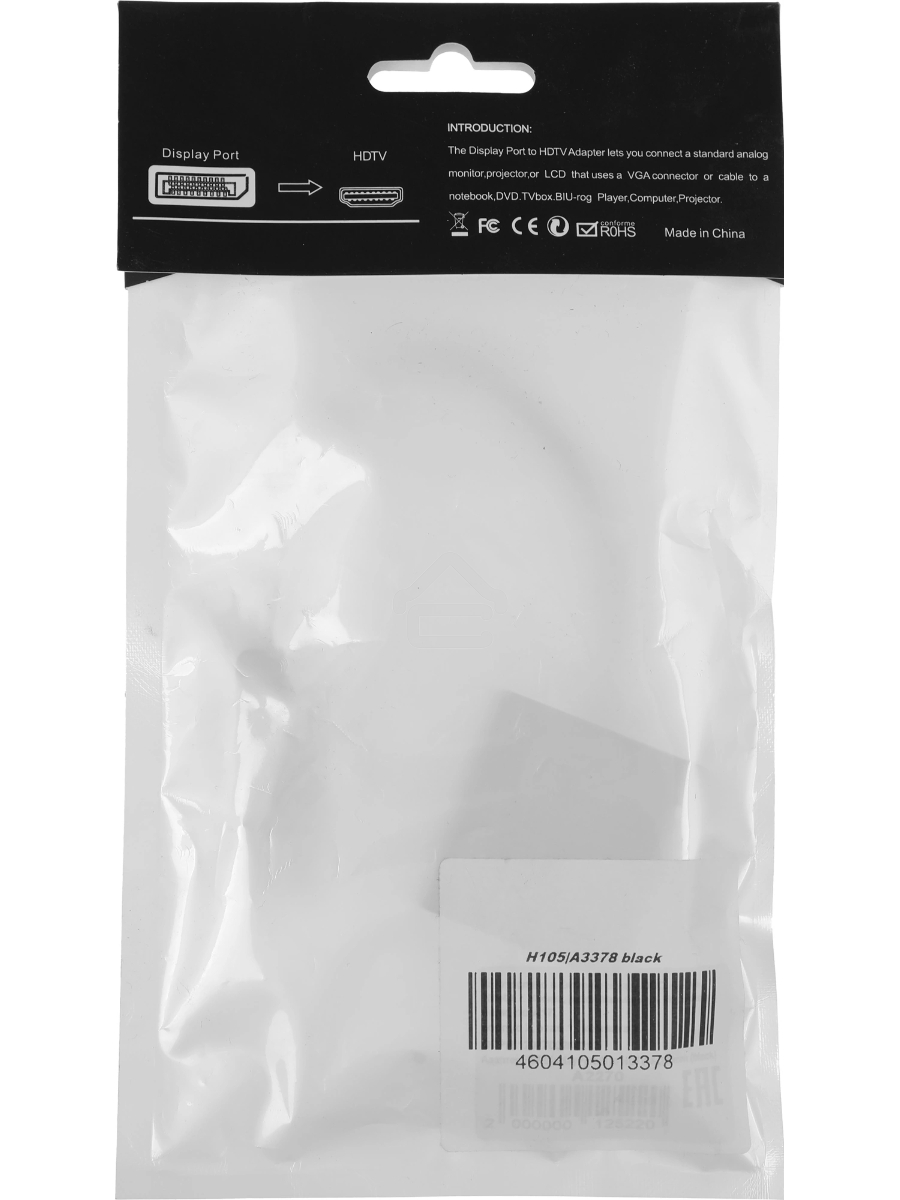 Кабель-переходник аудио-видео Premier H105 DisplayPort (m)/HDMI (f) 0.15м. черный (A3378)