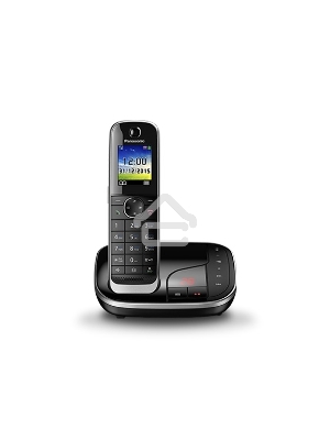 Телефон беспроводной (DECT) Panasonic KX-TGJ320RUB ной, АОН, черный, автоответчик