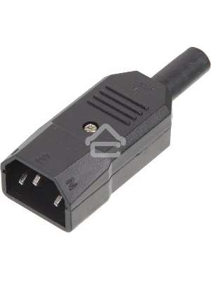 Вилка Lanmaster LAN-IEC-320-C14/90 угловая