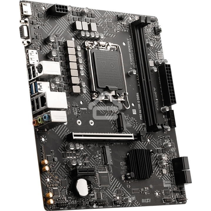 Материнская плата MSI PRO H610M-G DDR4, LGA 1700, Intel H610, 2xDDR4, 4xSATA, 1xM.2, 1xPCIe 4.0 x16, 1xPCIe 3.0 x1, 1xHDMI, 1xDP, 1xVGA, 1xRJ45 1Gb, 2xUSB-A 3.2 Gen 1, 4xUSB-A 2.0, 3x3.5мм, 7.1, mATX