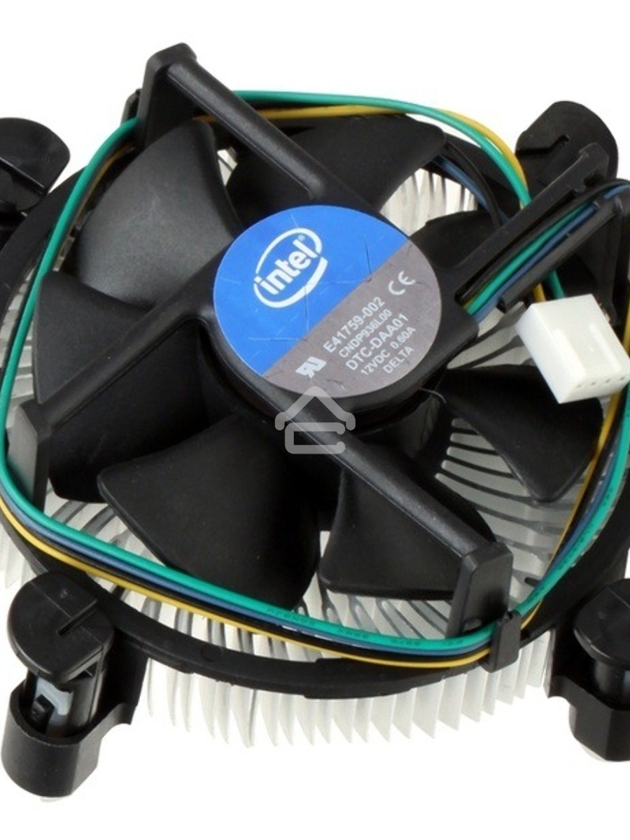 Кулер для процессора Intel Original E41759 серебристый 80мм алюминий 2800rpm 38db 4-pin 80W 45мм