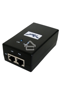 Точка доступа UBIQUITI POE-48-24W(EU) блок питания с PoE, 220 VAC -> 48VDC 0.5A - с кнопкой Reset и удаленной перезагрузкой