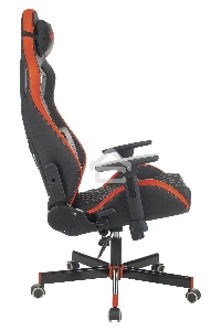 Кресло игровое Knight OUTRIDER черный/красный ромбик эко.кожа с подголов. крестовина металл