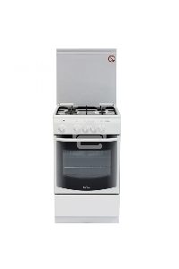 Плита комбинированная De Luxe 5040.21ГЭ (КР) ЧР белый, конфорок 4 шт, духовка 43 л, 50 см x 85 см x 50 см