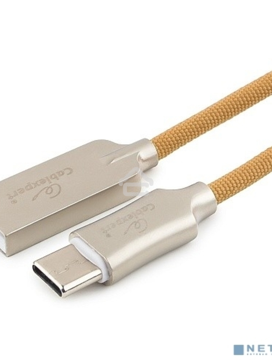 Кабель USB 2.0 Cablexpert CC-P-USBC02Gd-1M, AM/Type-C, серия Platinum, длина 1м, золотой, блистер