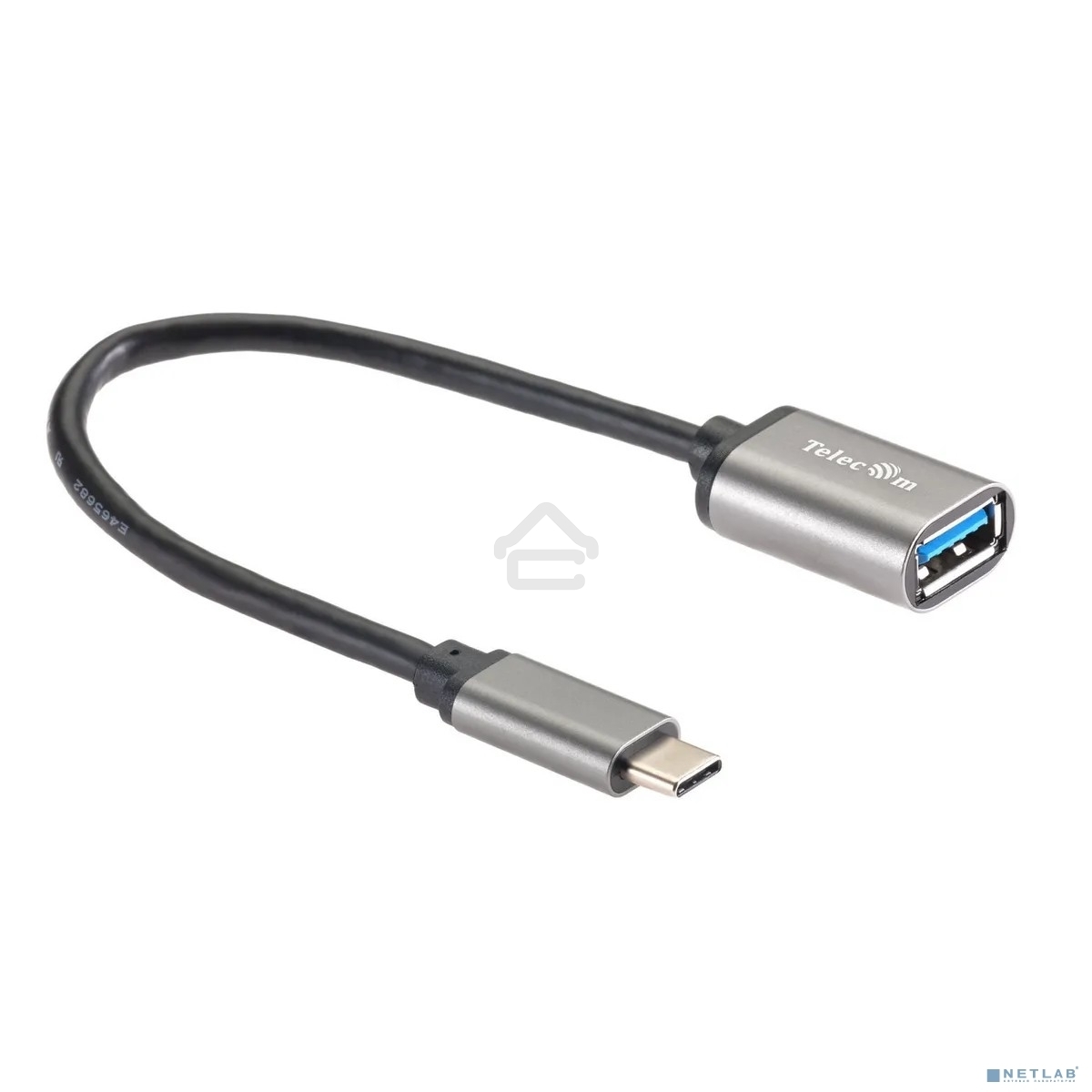 Кабель-адаптер Type-Cm --> USB 3.0 Af, OTG, 1,5A, 5,0Gbps, Alum grey 0,2m Telecom (TC409M)