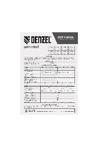 Шнур сетевой Energy Series, ПВС, 3 м, 2х1,5 мм, с неразборной вилкой, белый Denzel