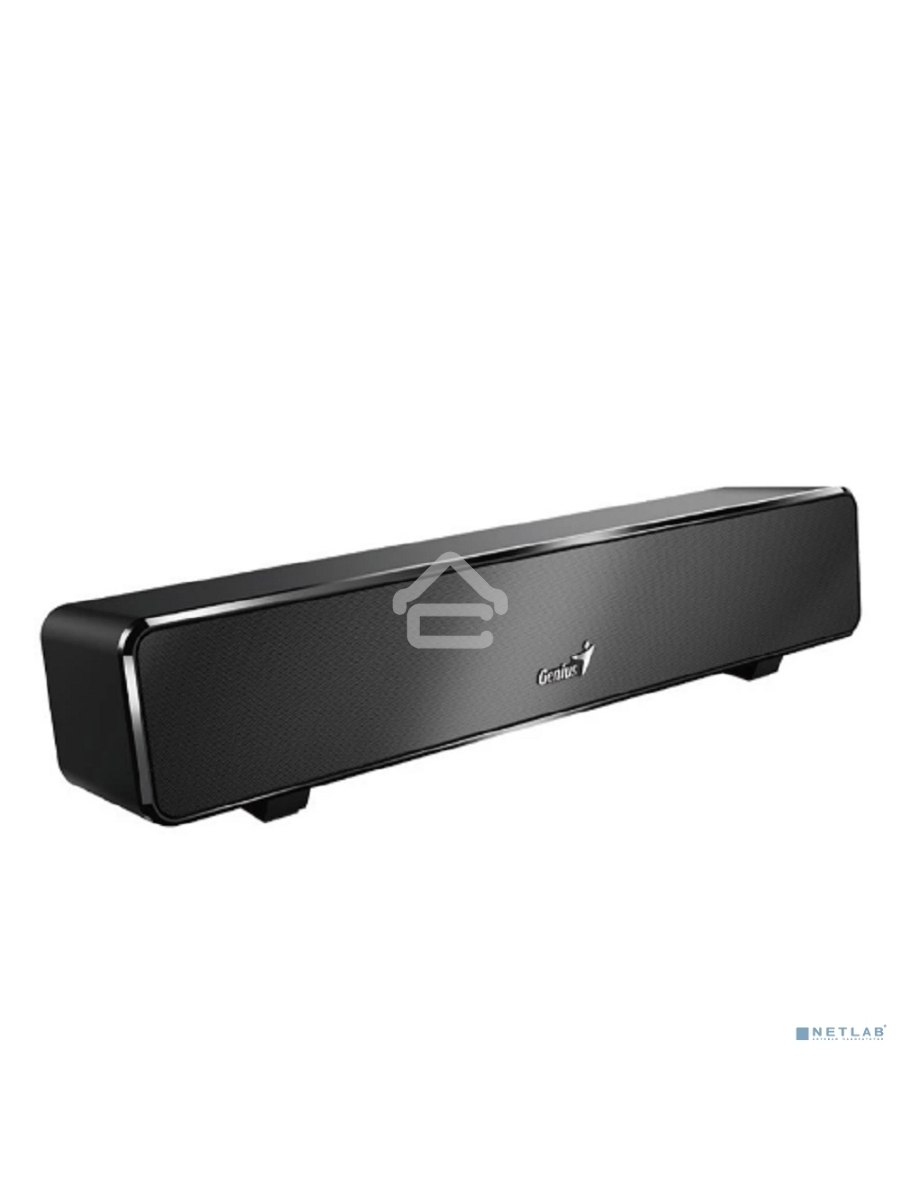 Мини саундбар Genius SoundBar 100. Ультракомпактный. Выходная мощность 6Вт. Тип подключения: USB. Частотная характеристика: 110-20000Гцz. Встроенный регулятор громкости. Аудиовыход 3,5 мм. Цвет: черный