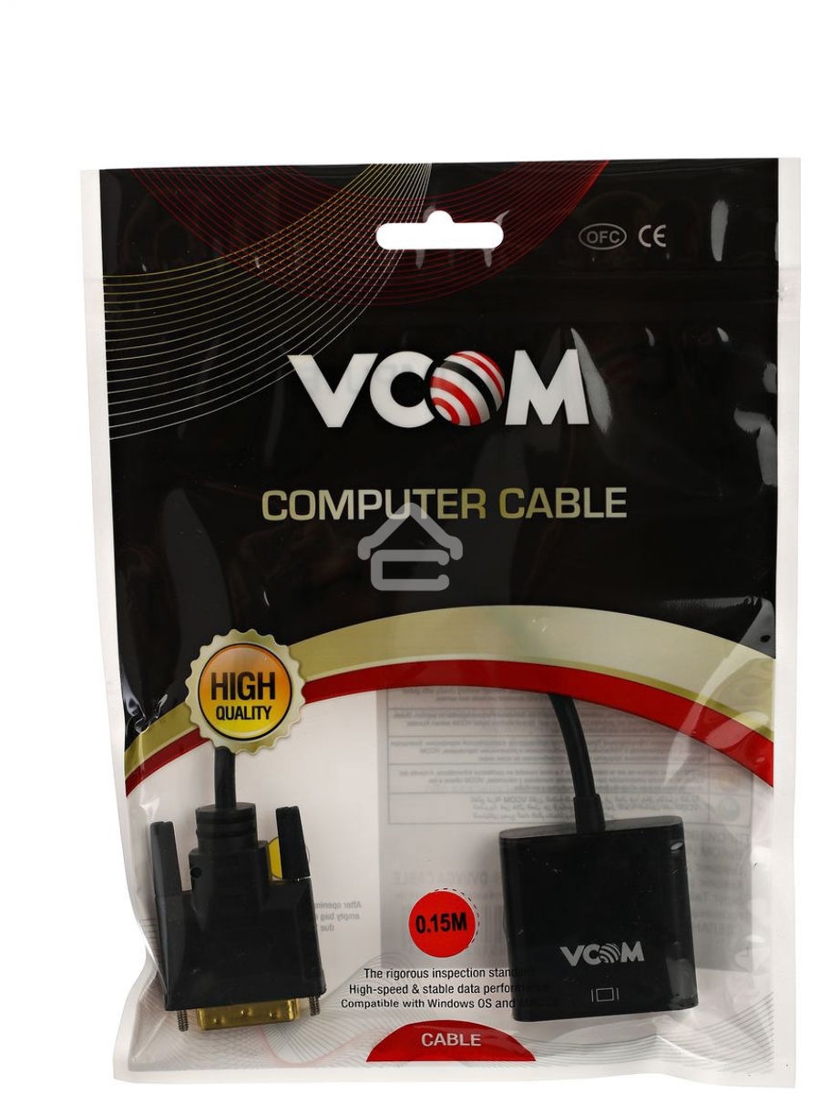 Кабель-переходник DVI(M) ---> VGA(F)VCOM <CG491>