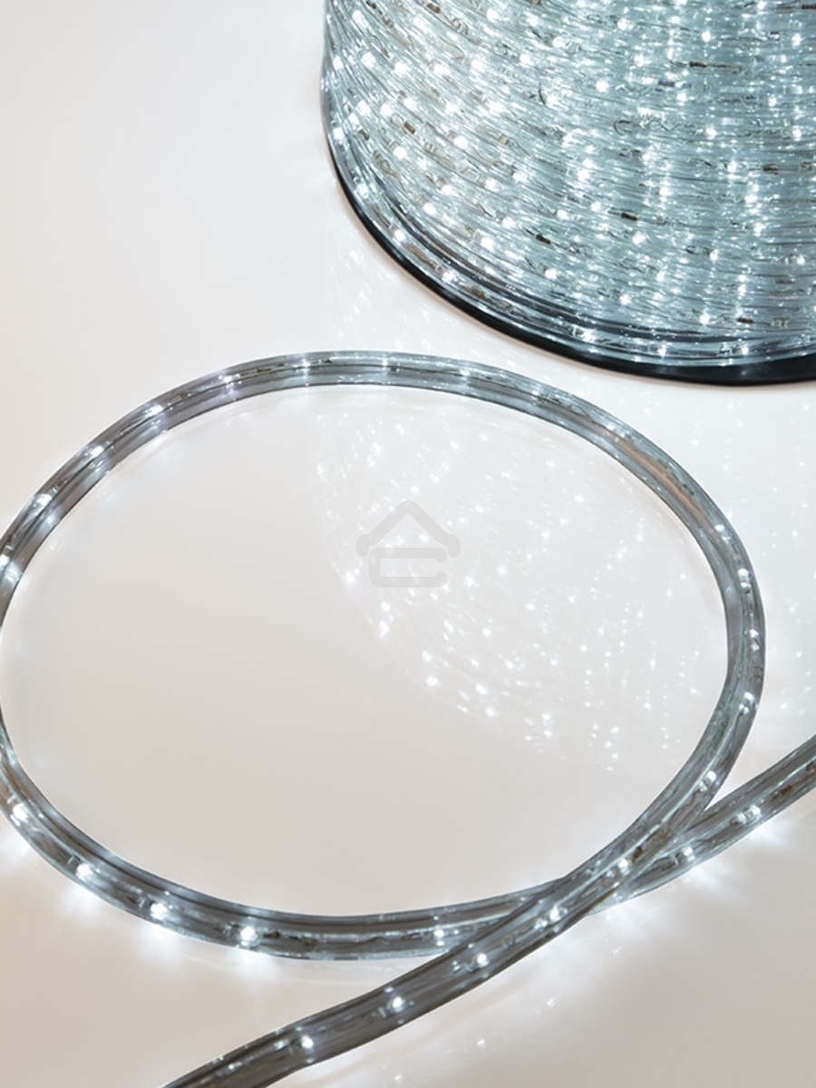 Дюралайт LED, эффект мерцания (2W) - белый, 36 LED/м, бухта 100м