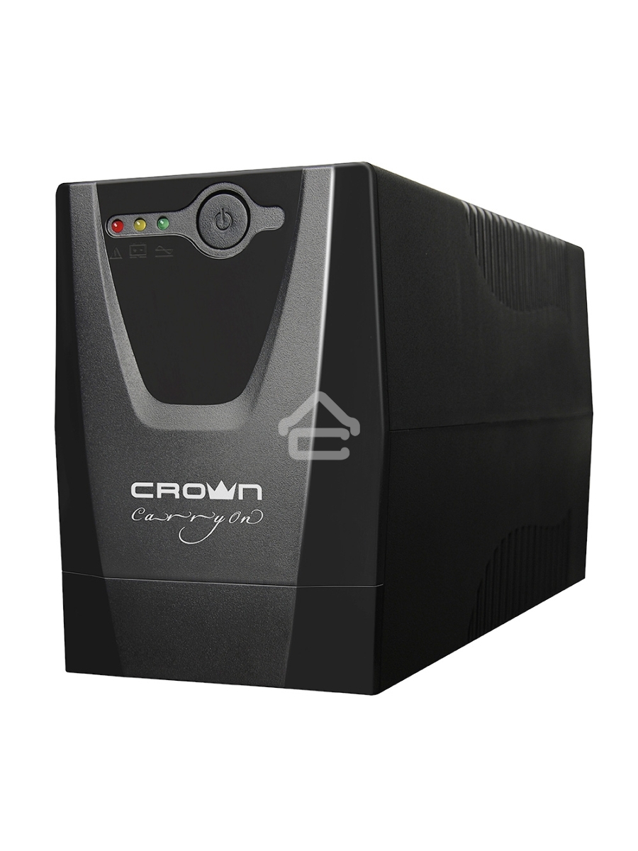 Источник бесперебойного питания Crown CMU-650X (600ВА/360 Вт; 2хEURO резервным питанием и фильтрацией; 12V/7AH х 1; пластик)