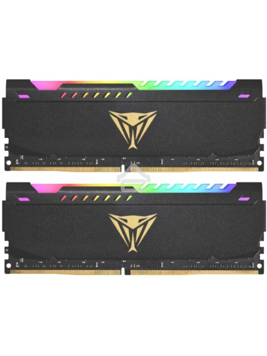 Оперативная память Patriot Viper Steel, DDR4, 32GB (2x16GB), 3200MHz, CL18, DIMM, с радиатором, RGB, черный