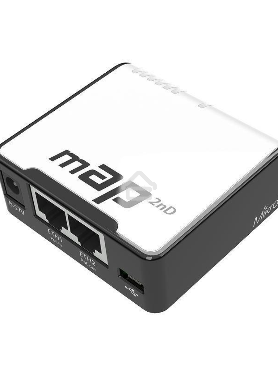 Беспроводной маршрутизатор MikroTik RBmAP2nD 802.11n 300Mbps 2.4 ГГц -1xLAN PoE белый
