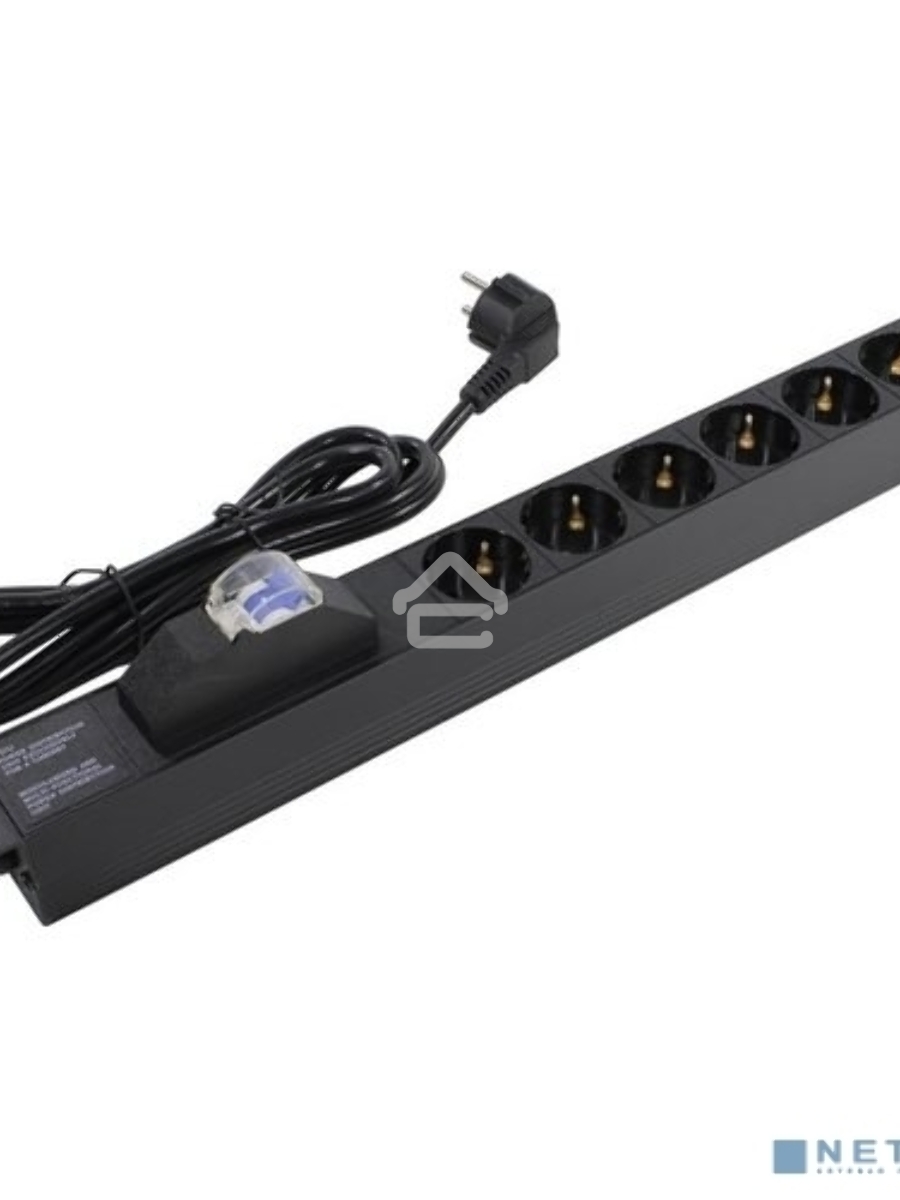Блок розеток горизонтальный ExeGate ServerPro PDU-19H610 Al-6S-EU2.5-1P, 19
