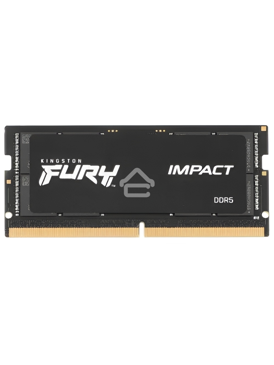 Оперативная память Kingston Fury Impact, DDR5, 16GB (1x16GB), 4800MHz, CL38, SO-DIMM