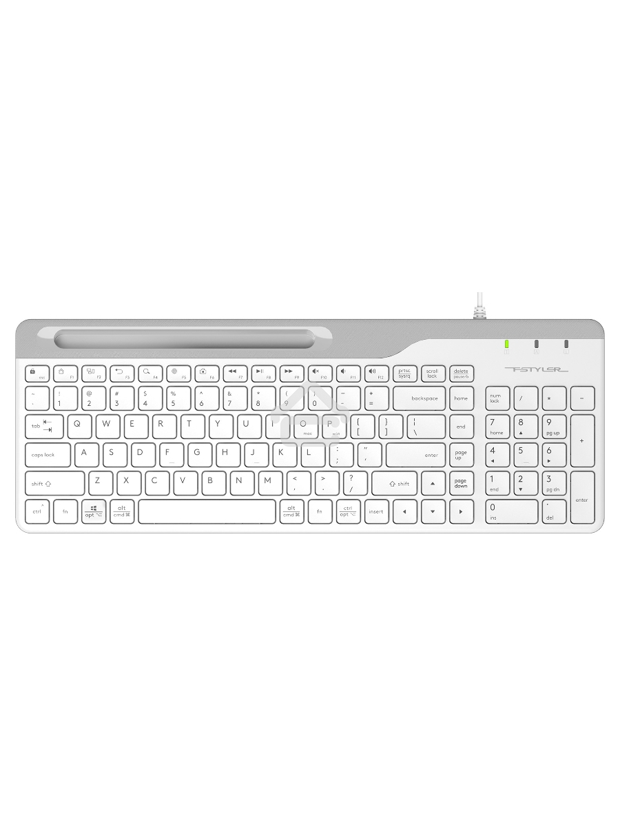 Клавиатура A4Tech Fstyler FK25 проводная, USB, белый/серый