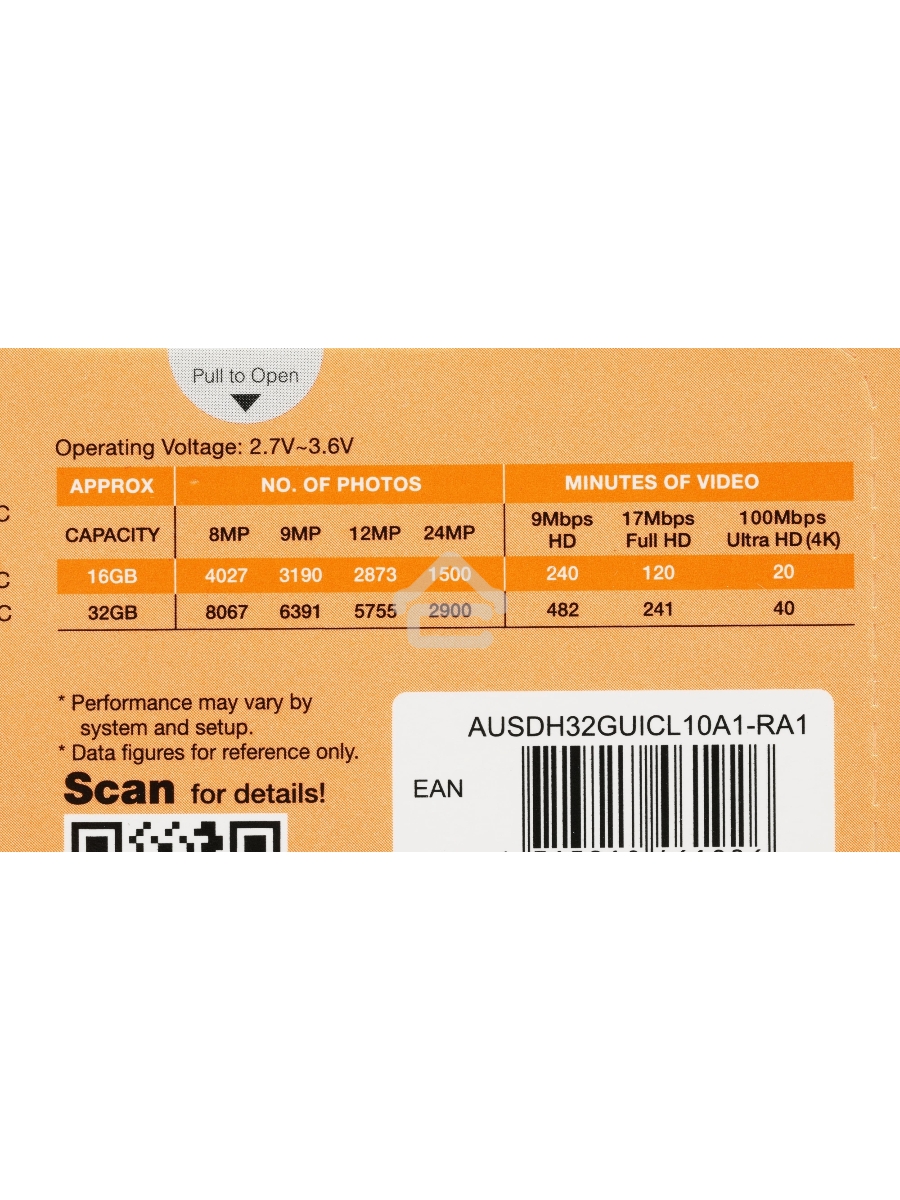 Флеш карта microSD 32GB ADATA microSDHC Class 10 UHS-I A1 100/20 MB/s (SD адаптер)