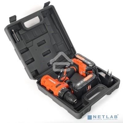 Дрель-шуруповерт Patriot BR 187UES, Аккумуляторная, 18В, 2 АКБ, Кейс