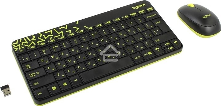 Клавиатура + мышь Logitech Wireless Desktop MK240 Nano Black Retail Combo