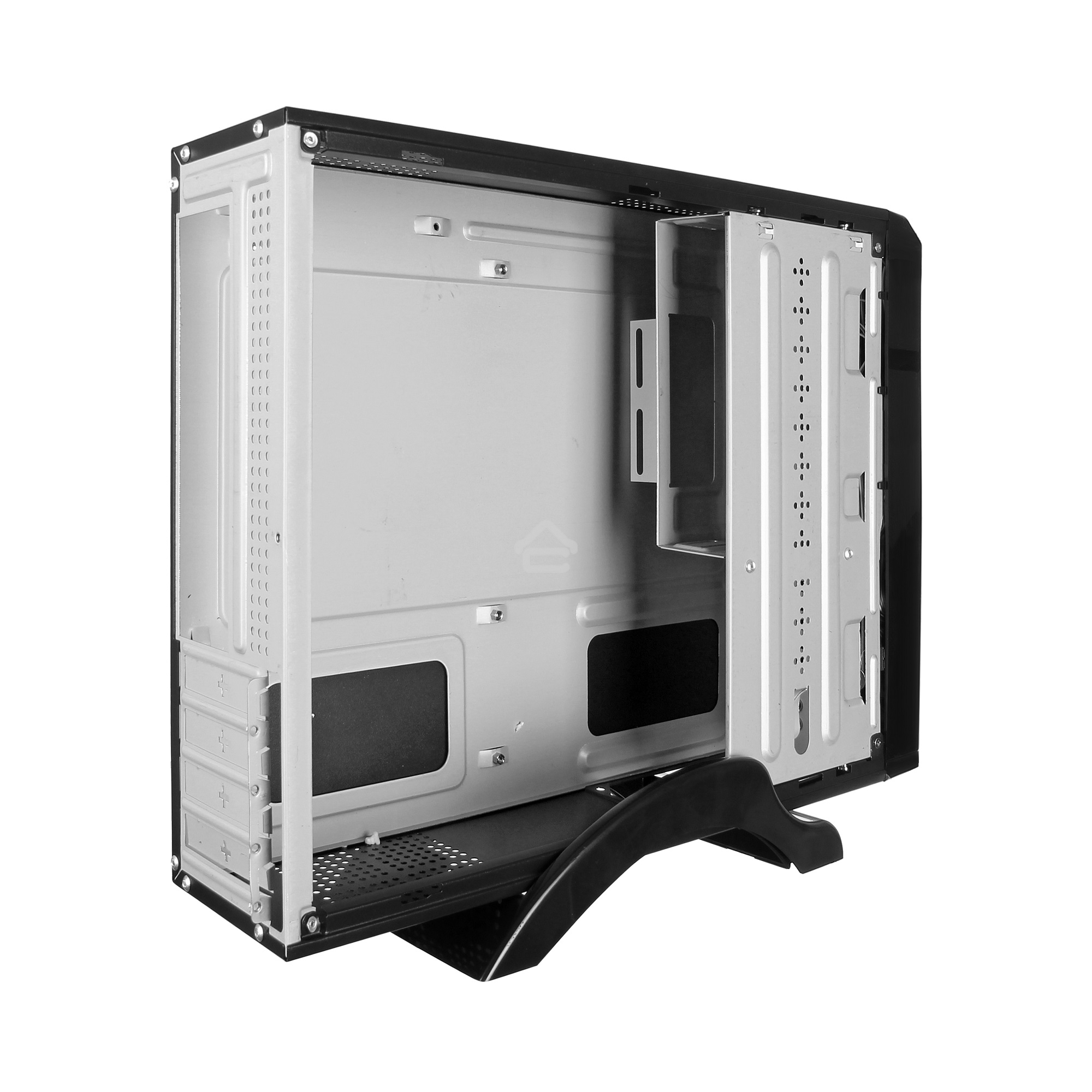 Компьютерный корпус Exegate EX268691RUS Компьютерный корпус MiniITX Exegate MI-207 Black, miniITX/mATX, <M450, 80mm>, 2*USB, Audio