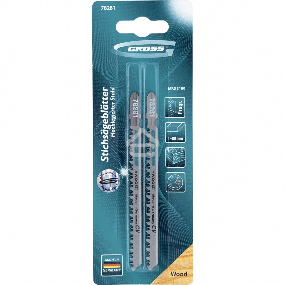 Полотна для электролобзика по дереву Gross 2 шт. (3180)