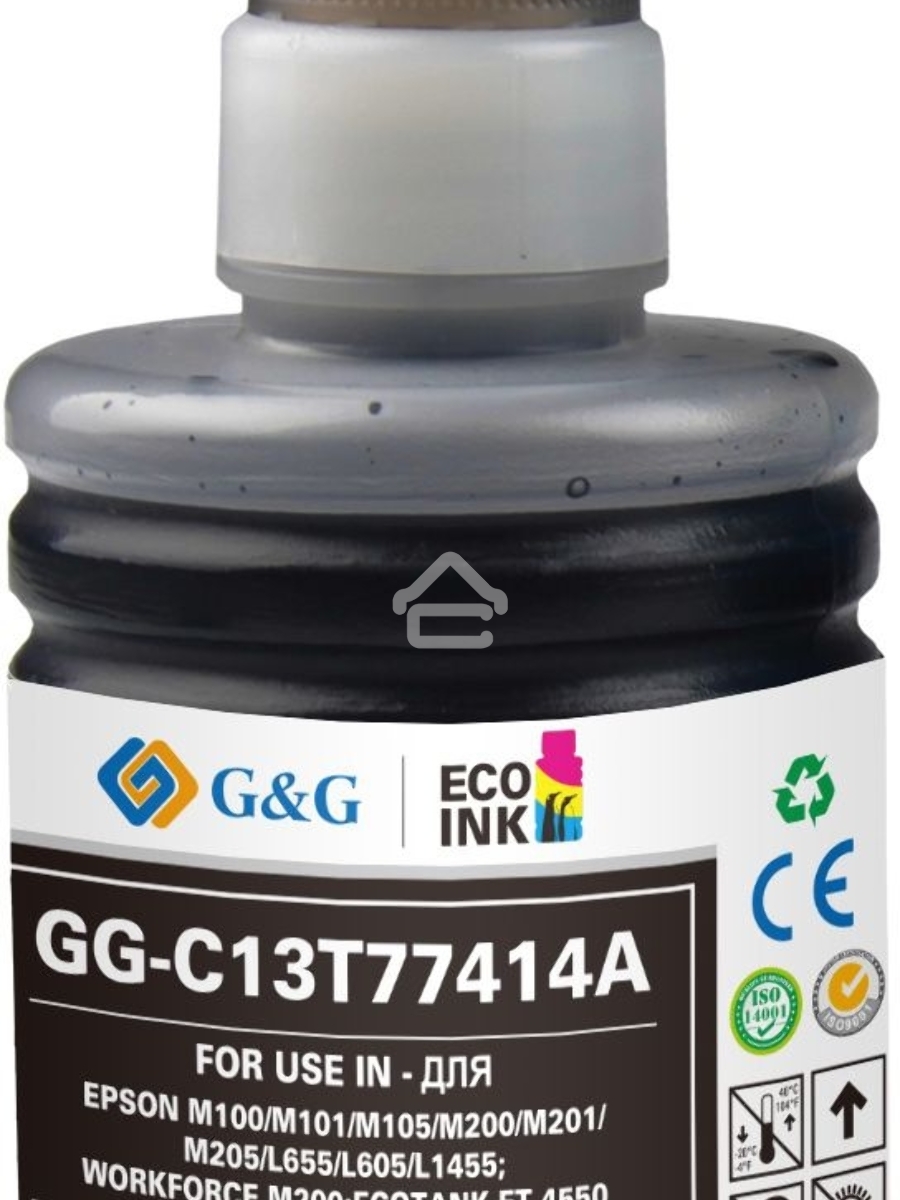 Чернила G&G GG-C13T77414A черный (140 мл) для Epson M100/105/200/205