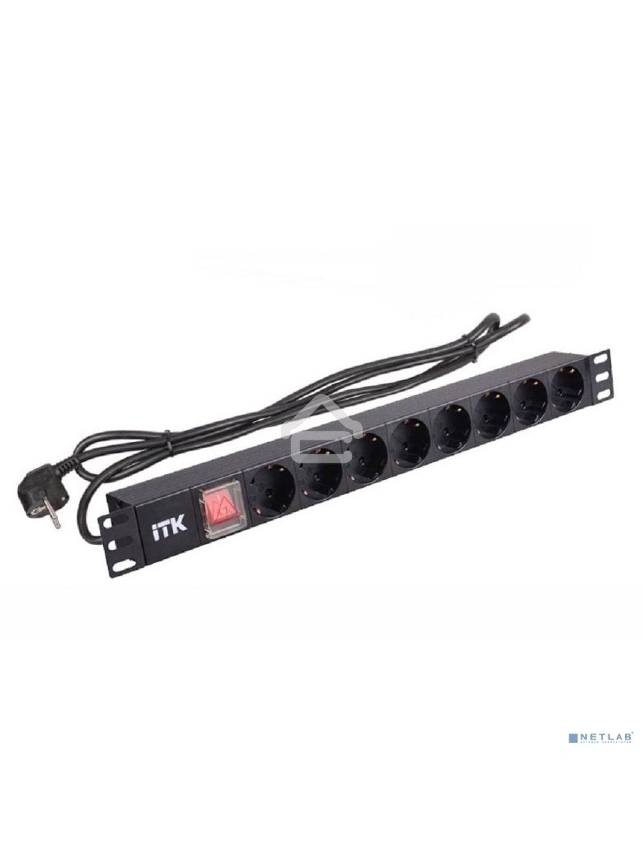 Блок распределения питания ITK PH12-8D1-P гор.размещ. 8xSchuko базовые 16A Schuko 2м