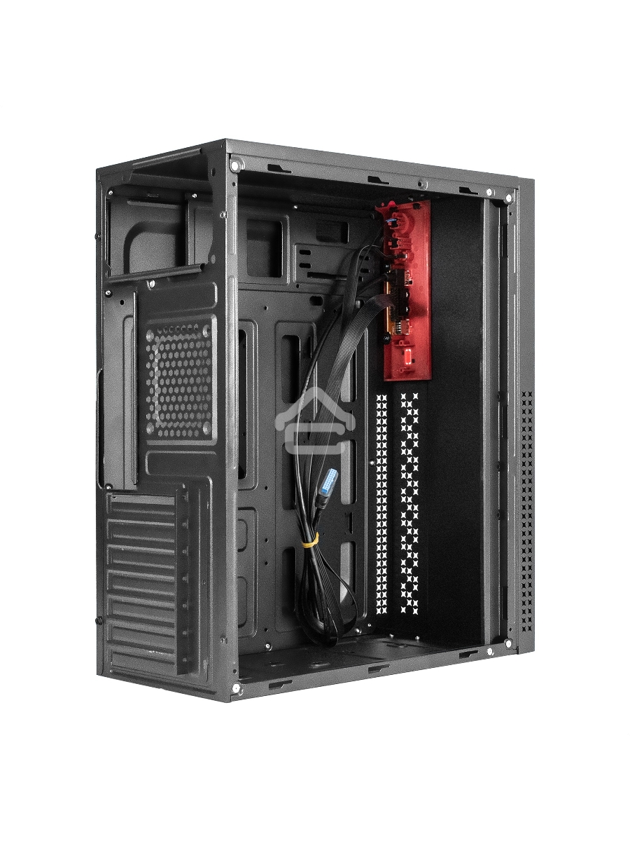 Корпус Miditower ExeGate EX298134RUS AA-443U (ATX, без БП, 2*USB+1*USB3.0+HD Audio, черный)