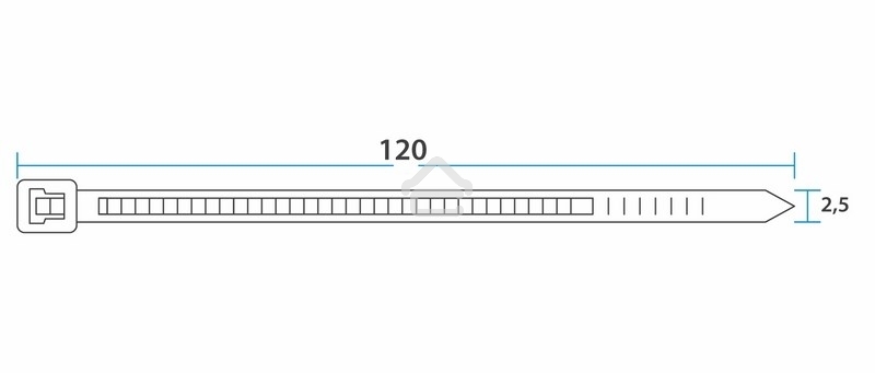 Хомут-стяжка кабельная нейлоновая Rexant 120x2,5 мм, черная, упаковка 100 шт.