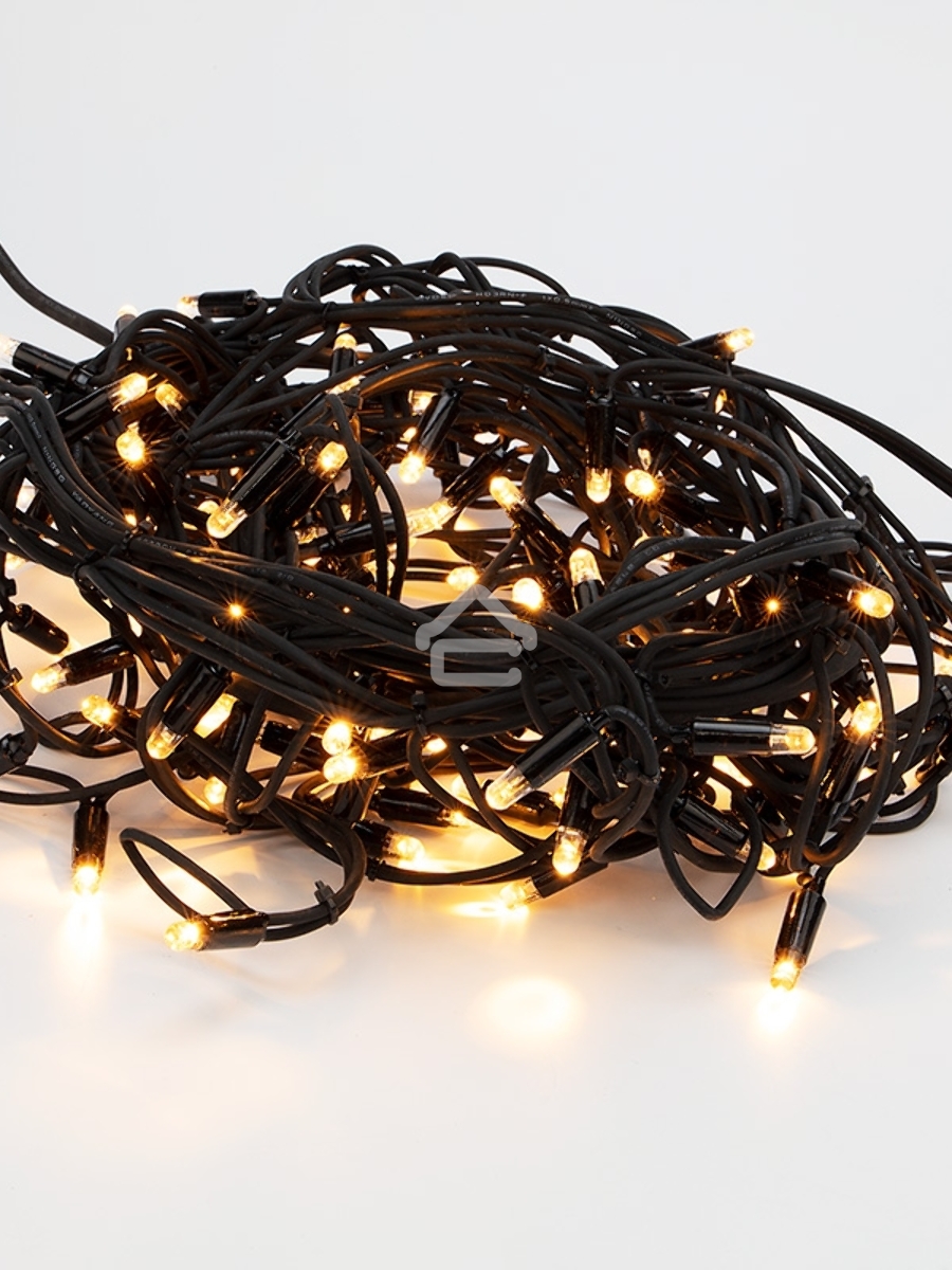 Гирлянда «Айсикл» («Бахрома») светодиодная 3,2х0,9 м, 120 LED, черный провод каучук, теплое белое свечение NEON-NIGHT