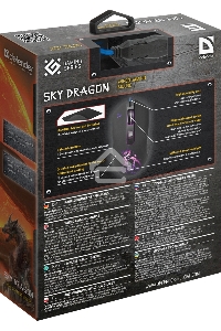Мышь проводная Defender Sky Dragon GM-090L черный, 3200 dpi, USB, кнопки - 6