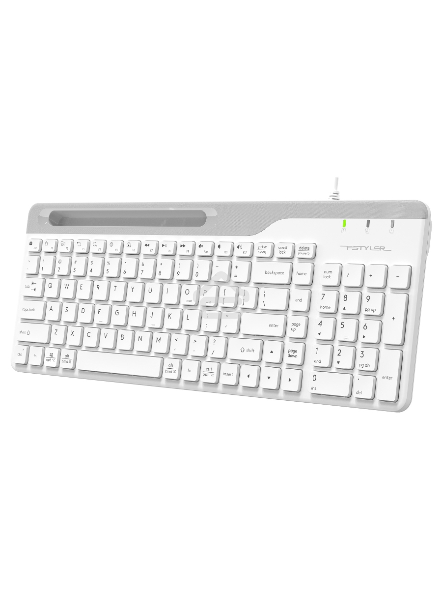 Клавиатура A4Tech Fstyler FK25 проводная, USB, белый/серый