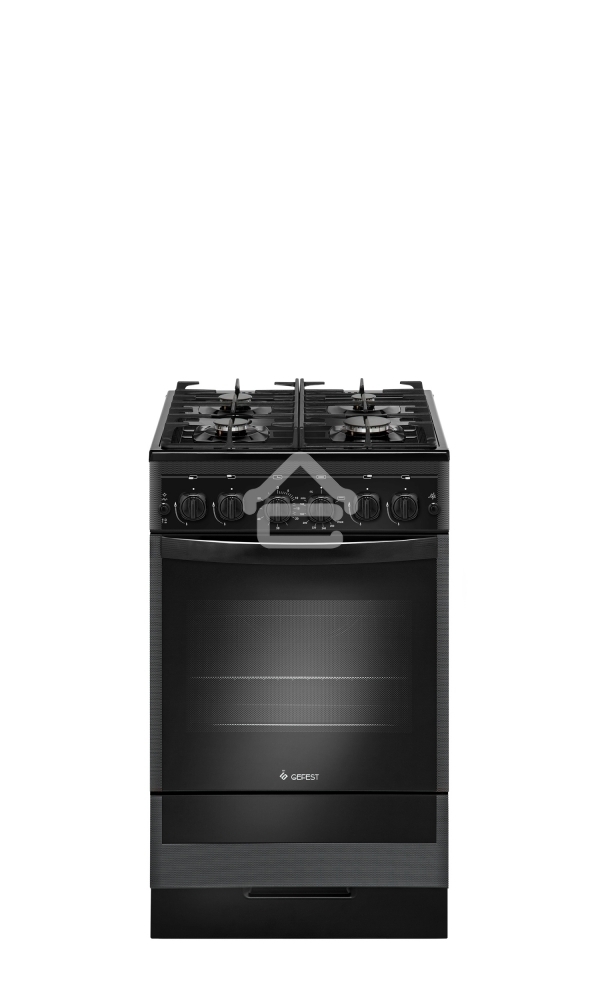 Плита газовая Gefest ПГ 5500-02 0115 черный, конфорок 4 шт, духовка 52 л, 50 см x 85 см x 58.5 см