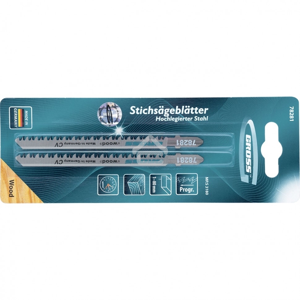 Полотна для электролобзика по дереву Gross 2 шт. (3180)
