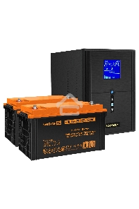 Комплект Источник бесперебойного питания EX295989RUS + батарея 120Aч EX285657RUS 2шт ExeGate SineTower SZ-2000.LCD.AVR.3SH.1C13.USB + батарея ExeGate HRL 12-120 (12В, 120Ач) 2шт