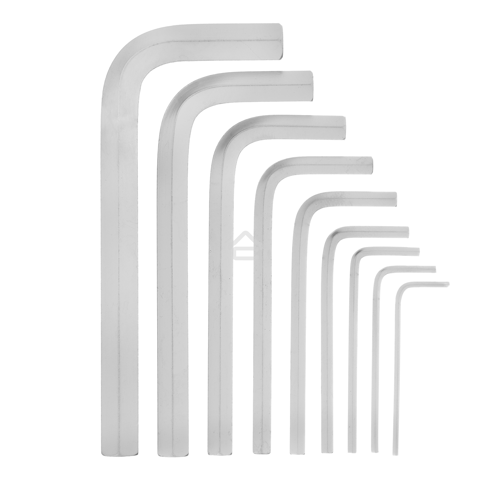 Набор ключей имбусовых Matrix HEX, 2–12 мм, CrV, 9 шт., короткие, сатин.