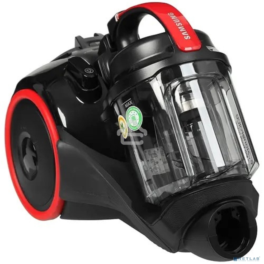 Пылесос Samsung VC15K4116VR/EV красный/черный, 390/1500 Вт, уборка сухая, пылесборник контейнер 1.3 л