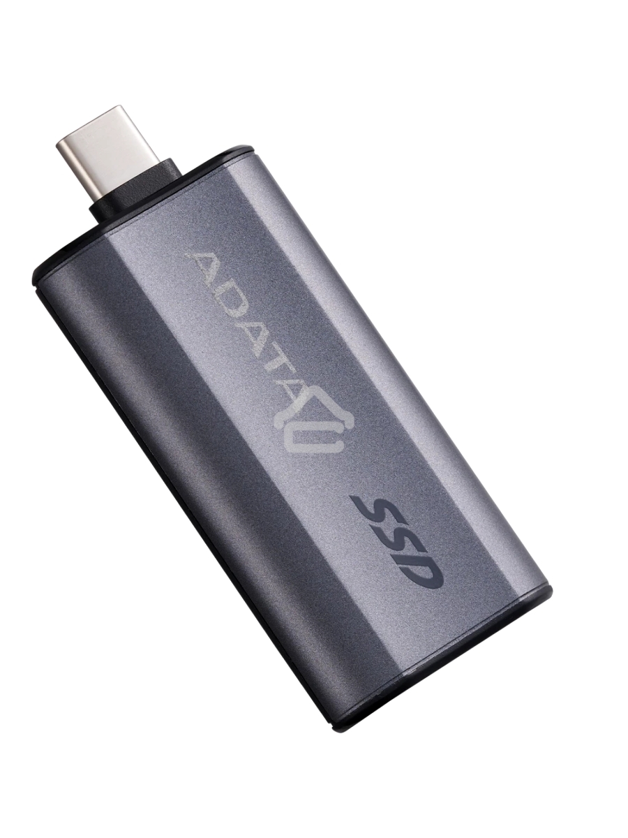 Твердотельный диск A-DATA External SC750 серый SC750-2000G-CCBK 2TB USB 3.2 Gen 2 Type-C, [R/W -1050/1000 MB/s]