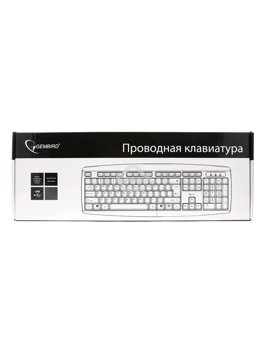 Клавиатура Gembird KB-8351U-BL проводная, USB, черный