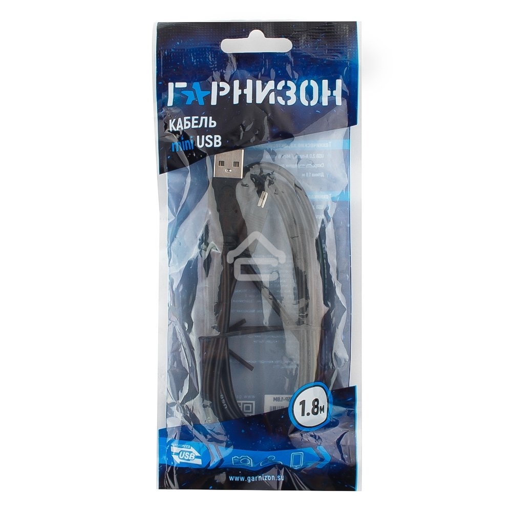 Кабель Гарнизон Кабель USB 2.0, AM/miniBM 5P, 1.8м, пакет (GCC-USB2-AM5P-1.8M)